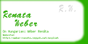 renata weber business card